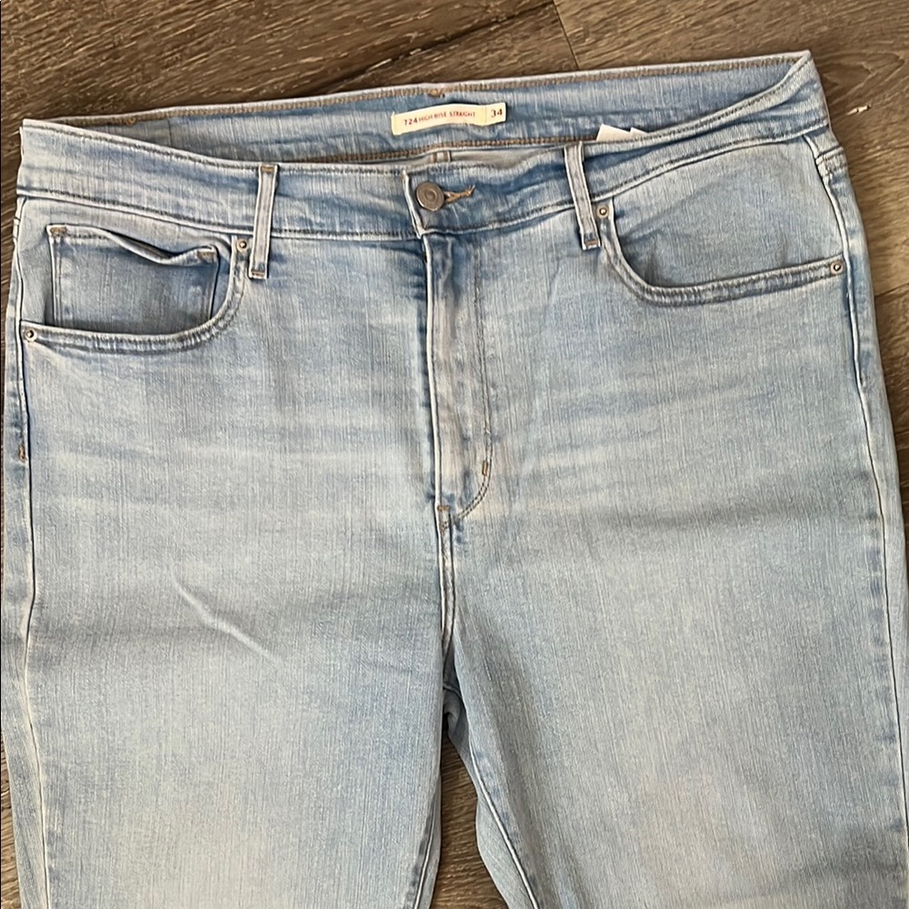Levi's Blue Ankle Cropped Jeans size 24 EUC - Picture 2 of 7